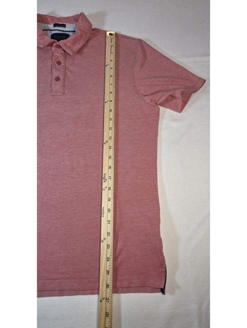 Fairlane Men's Polo Shirt Size L Pink Cotton Blend Short Sleeve